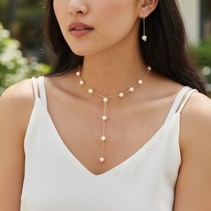 NEW•Atelier Jai• Penelope Pearl & Gold Three Piece Jewelry Set